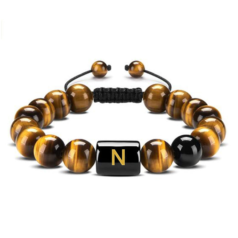 Tiger Eye Letter Protection Bracelet