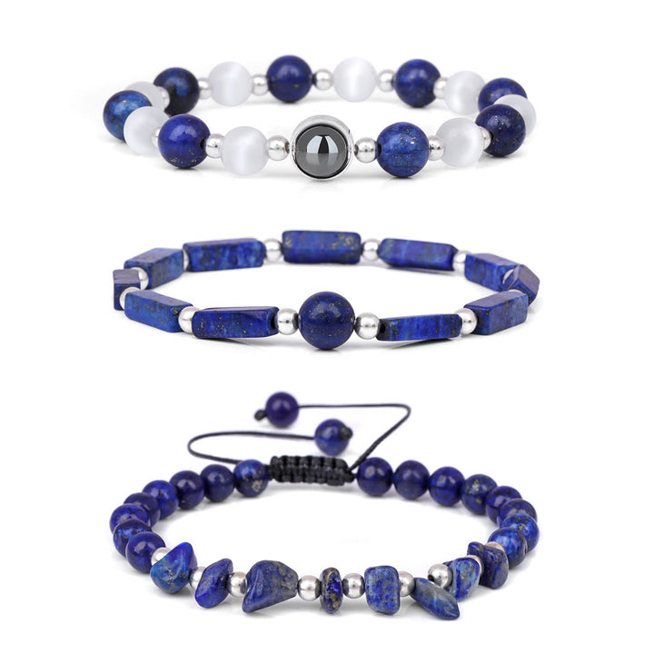 Olivenorma "Healing Wishes" Natural Crystal 3 Pieces Set Bracelet