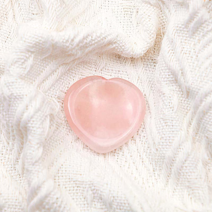 Olivenorma Rose Quartz Heart Worry Stone