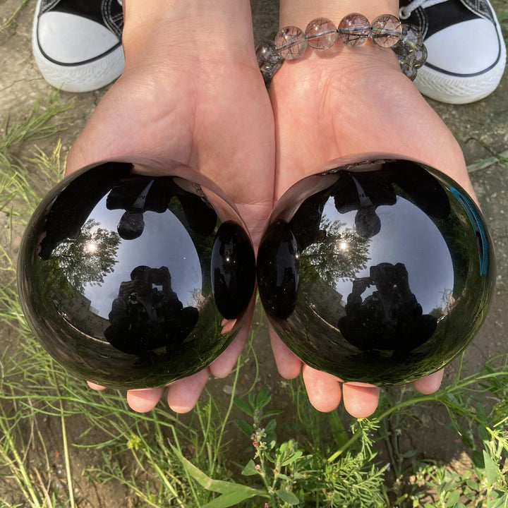 Olivenorma Obsidian Crystal Sphere Decoration