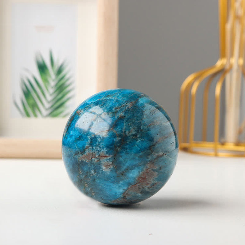 Blue apatite Strength Crystal Sphere