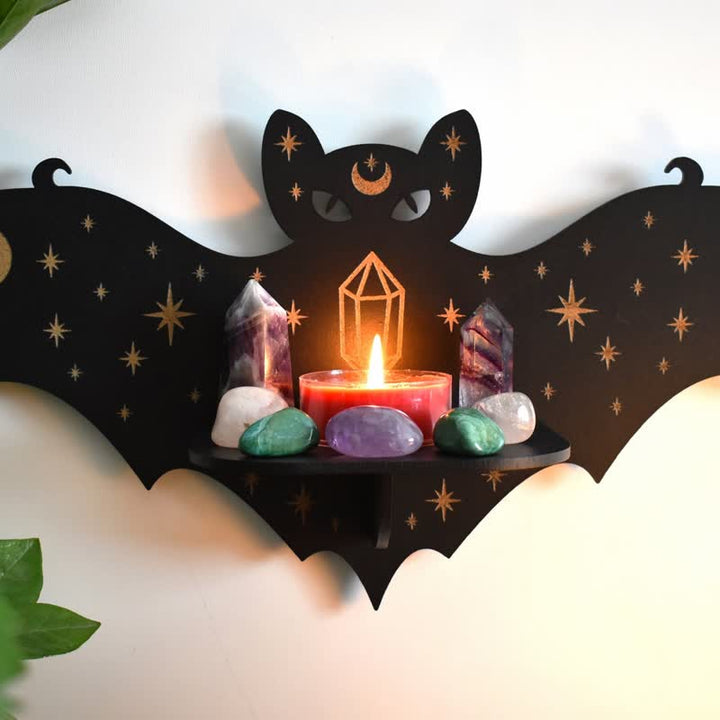 Olivenorma Celestial Bat Altar Crystal Shelf