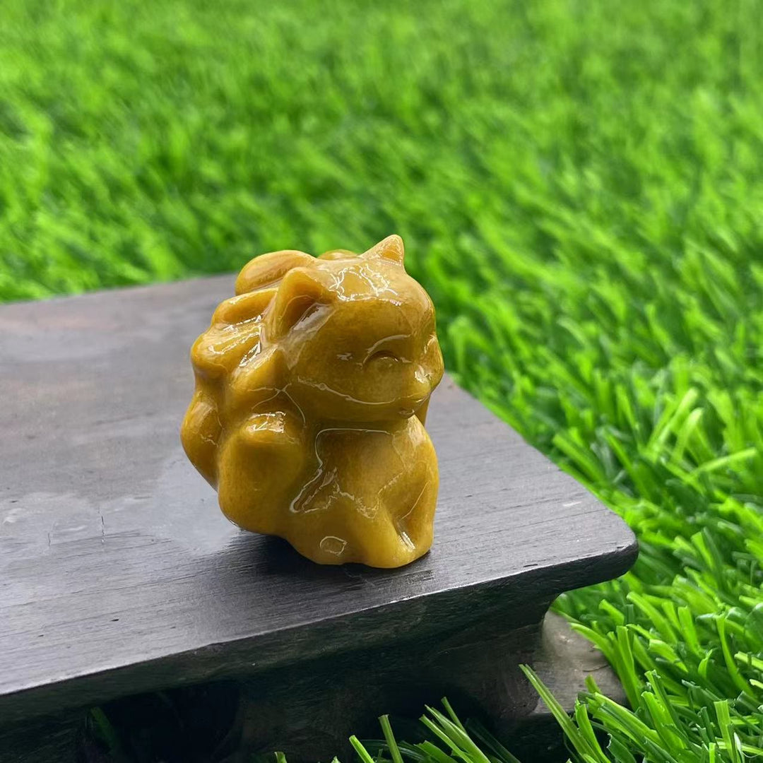 Olivenorma Natural Stone 3cm Nine Tailed Fox Gemstone Decoration - image 45