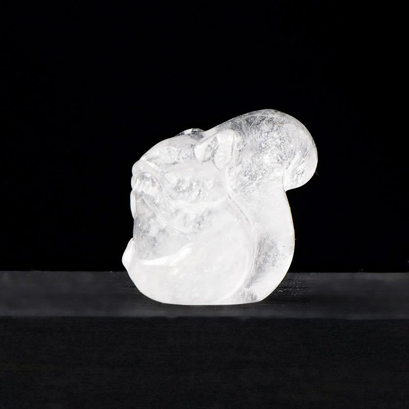Olivenorma Natural Crystal Squirrel Carving Ornament Gemstone Decoration - image 1