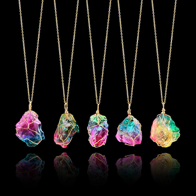 Olivenorma Vintage Fluorite Gemstone Necklace