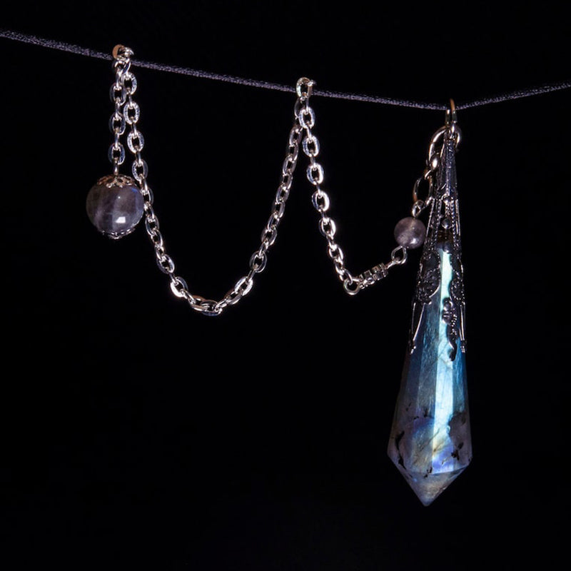 Grey Labradorite Protection Pendulum - image 1