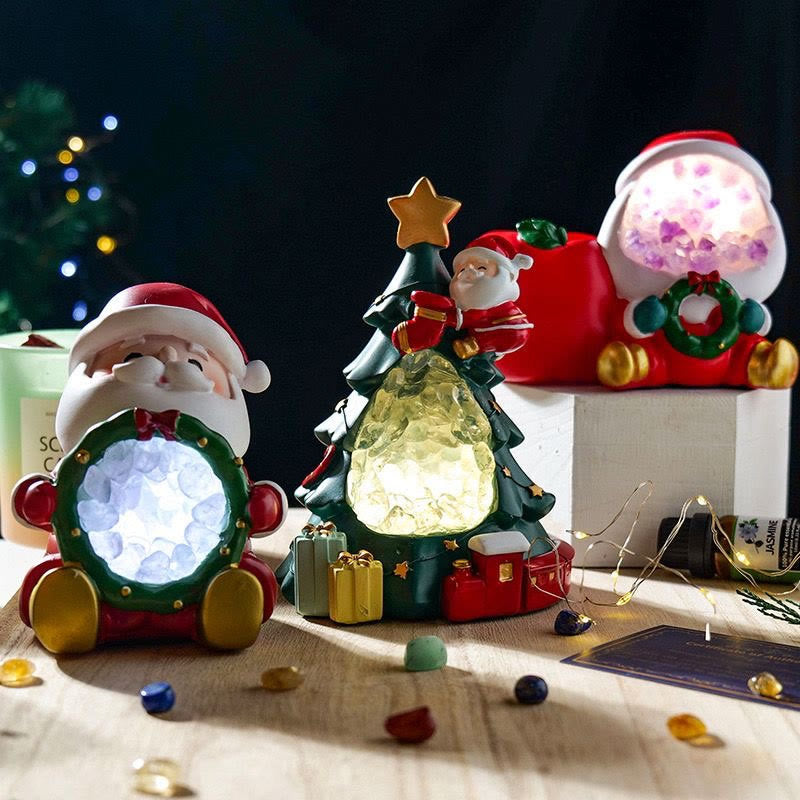 Olivenorma Crystal Gravel Christmas Night Light Home Gemstone Decoration