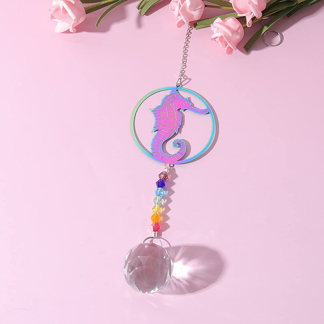 Olivenorma Clear Crystal Hanging Chakra Beads Wind Chime Suncatcher