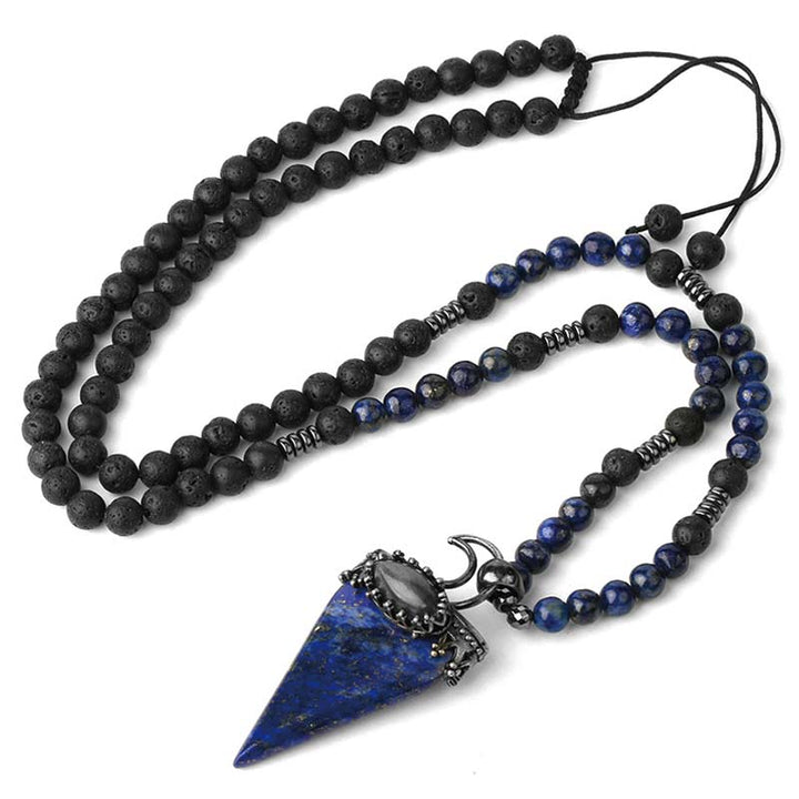 Olivenorma Natural Stone Prismatic Meditation Beaded Necklace