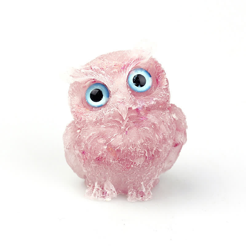 FREE Today: Natural Crystal Owl Healing Gemstone Decoration - Rose Quartz+Sequins - image 16