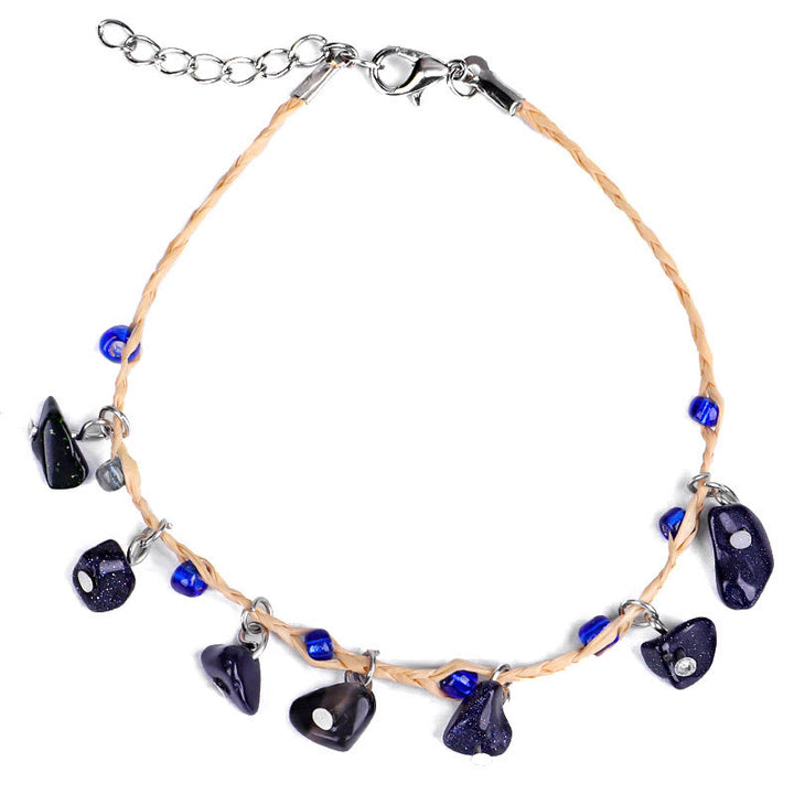 Olivenorma Natural Crystal Gravel Pendant Bracelet Anklet