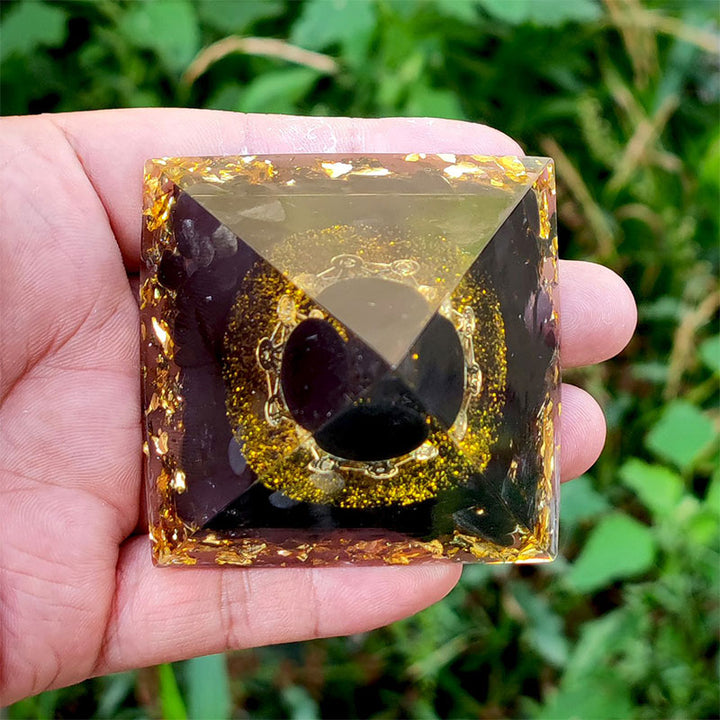 Olivenorma Obsidian Orgone Pyramid