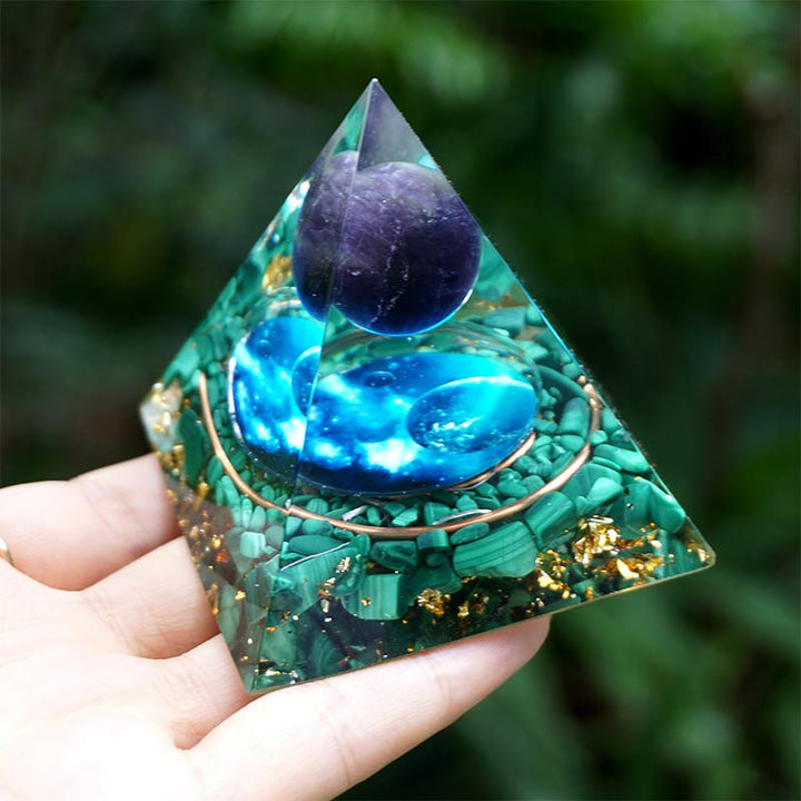 FREE Today: Mystic Union Amethyst & Malachite Orgone Pyramid - image 3