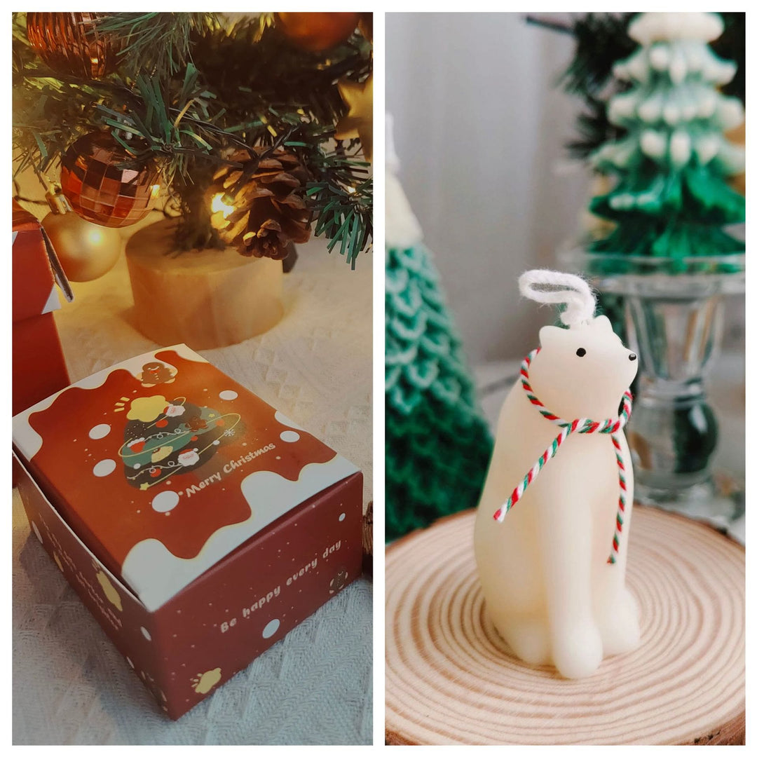 Olivenorma Christmas Cake Cookie Model Candle