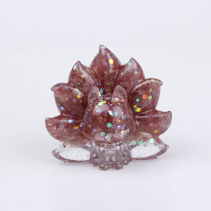 Olivenorma Natural Crystal Fox Gemstone Decoration