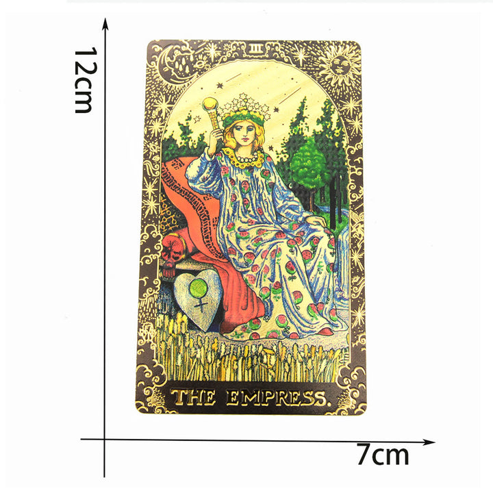 Olivenorma Black Gold Waite Foil Golden Tarot Deck Cards