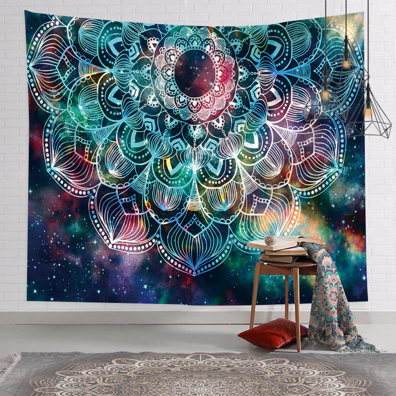 Olivenorma Yoga Backdrop Fabric Decorative Wall Covering Mural Tapestry - Flannel - Starry Sky#Lotus - 78.74"*59.05"(200*150cm) - image 38