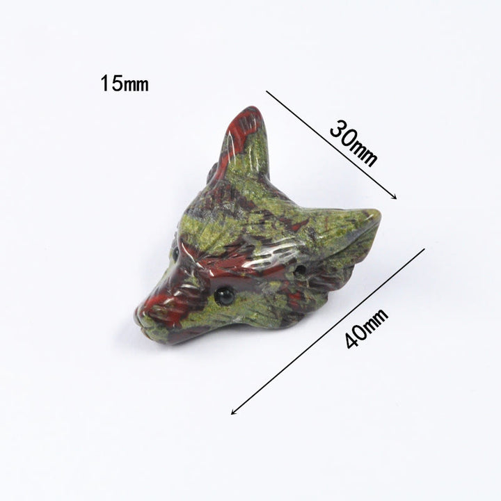 Olivenorma Natural Crystal Carved Wolf Head Accessory Gemstone Decoration - image 36