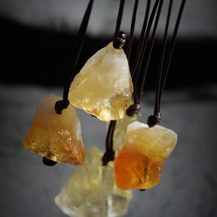 Natural Citrine Prosperity Gemstone Neclace