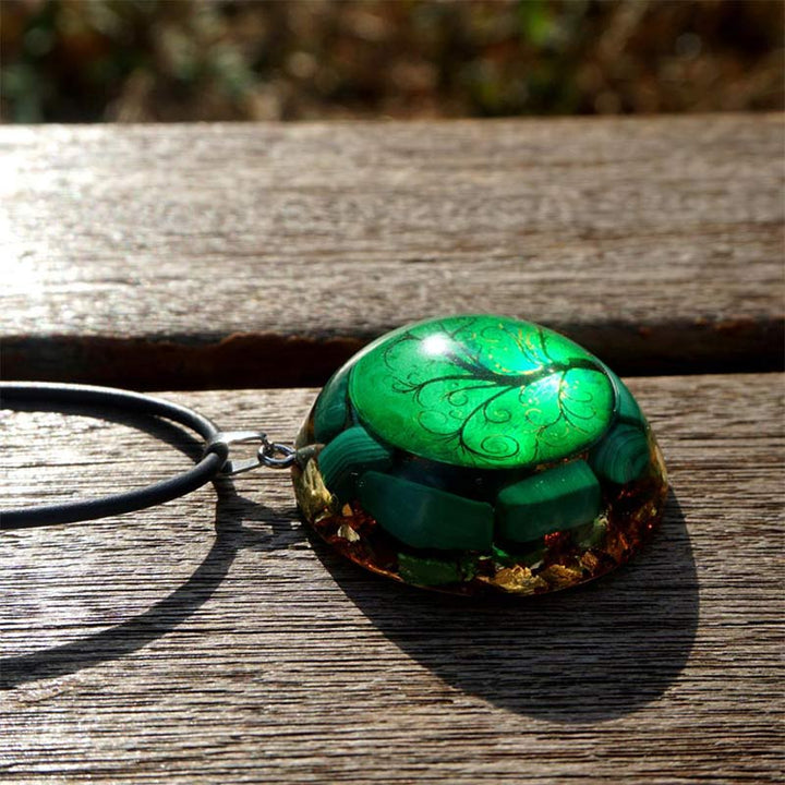 Olivenorma Natural Malachite Tree Of Life Necklace - Malachit - YES PLEASE $8 - image 1