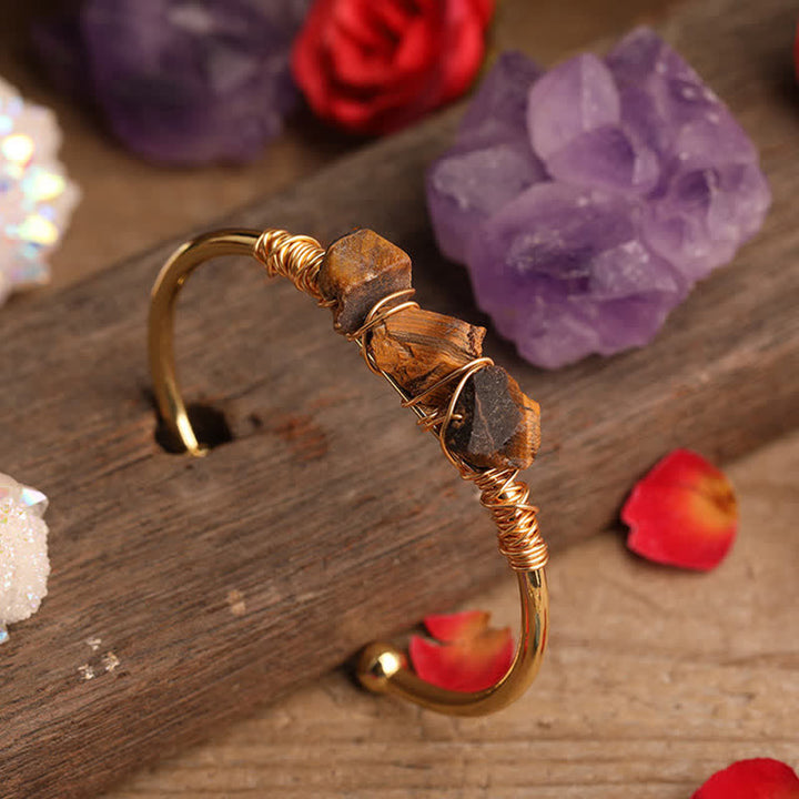 Olivenorma  Vintage Raw Crystal Gemstone Bracelet