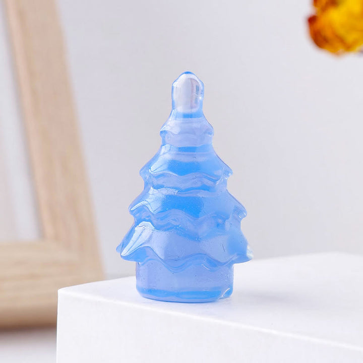 Olivenorma 1pc Natural Crystal Christmas Pine Carving Gemstone Decoration - image 11