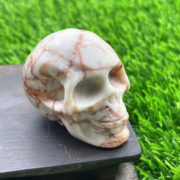 Olivenorma 5cm Carved Natural Crystal Skull Gemstone Decoration