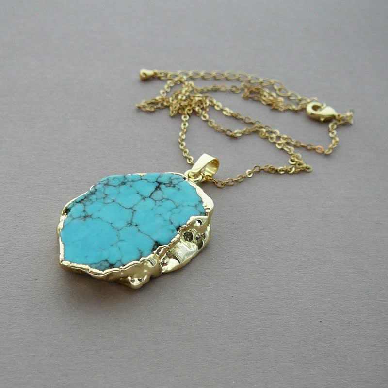 Olivenorma Delicate Irregular Turquoise Necklace