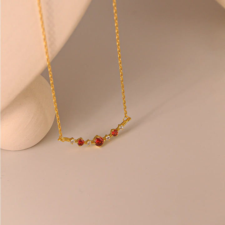 Olivenorma "Symbol of Independence" Garnet Diamond Necklace