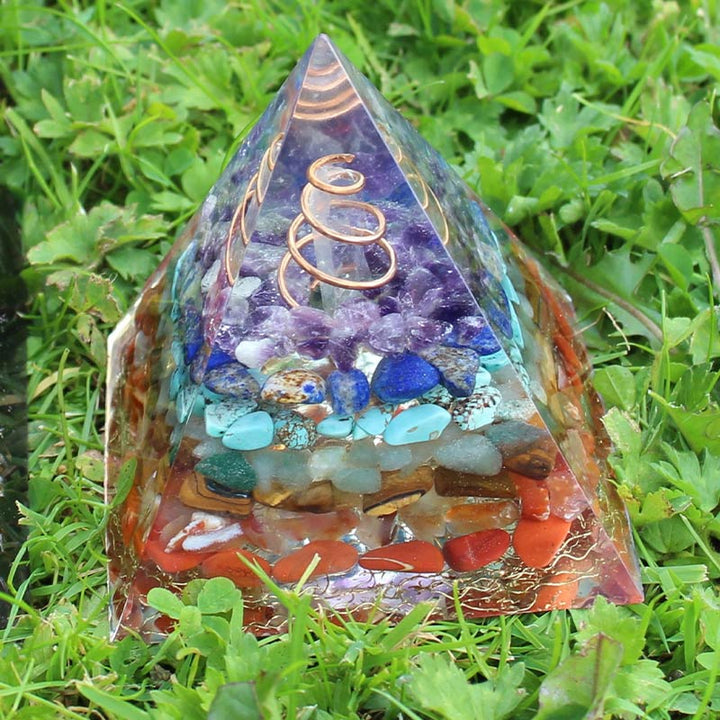 Olivenorma Natural Chakra Peaceful Orgone Pyramid