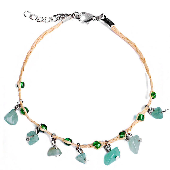 Olivenorma Natural Crystal Gravel Pendant Bracelet Anklet