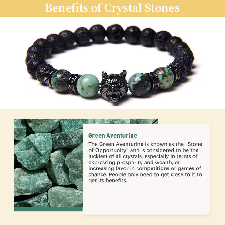 Olivenorma Green Aventurine Wolf Bracelet - image 3