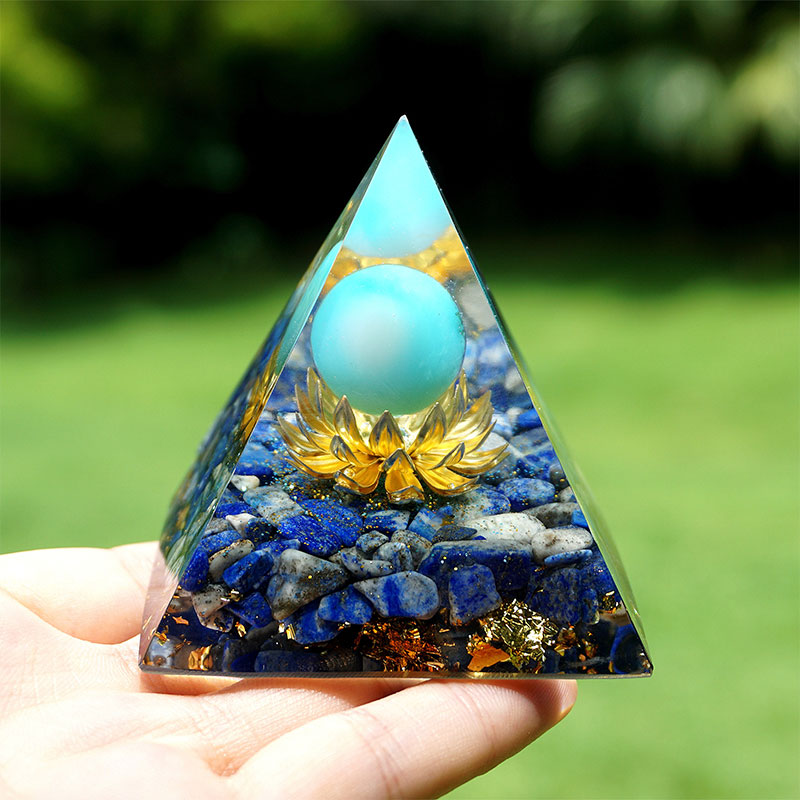 Olivenorma The Spiritual Expansion Turquoise & Lapis Lazuli Orgone Pyramid