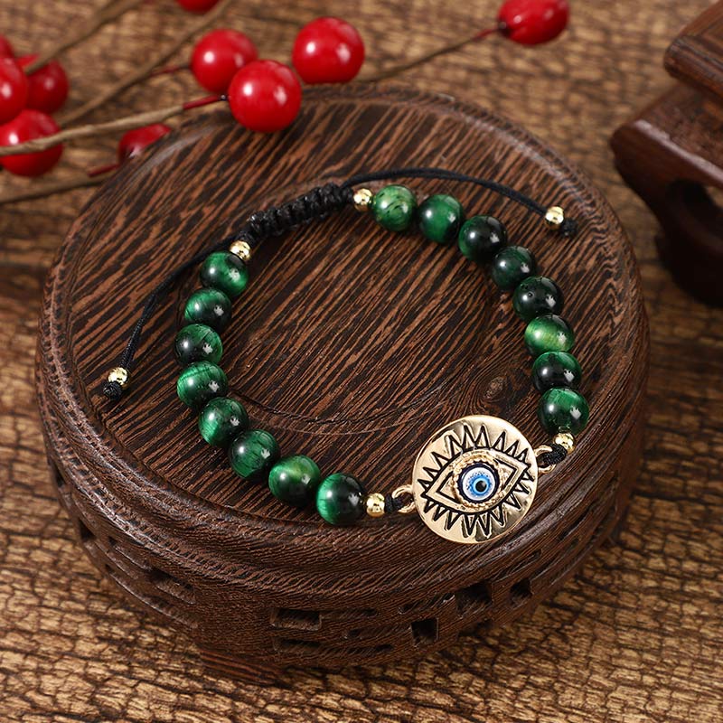 Tiger Eye Evil Eye Protection Bracelet