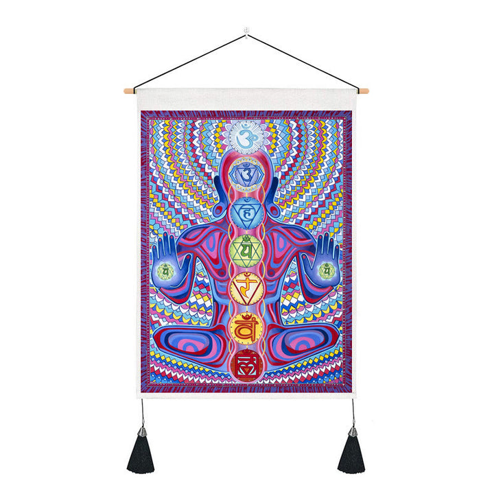 Olivenorma Zen Meditation Decorative Printed Chakra Tapestry