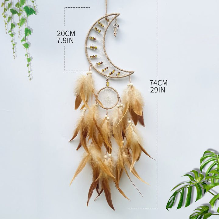 Olivenorma Stars Moon Sun Indian Feather Dream Catcher