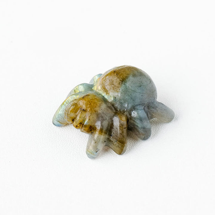 Olivenorma Natural Crystal Spider Carving Gemstone Decoration - Labradorite - image 19