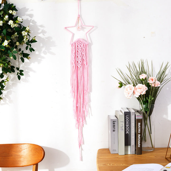 Olivenorma Star Moon Macrame Tassel Dream Catcher