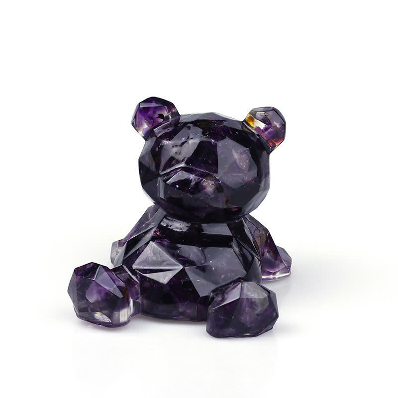 Olivenorma Crystal Mirror Bear Gemstone Decoration