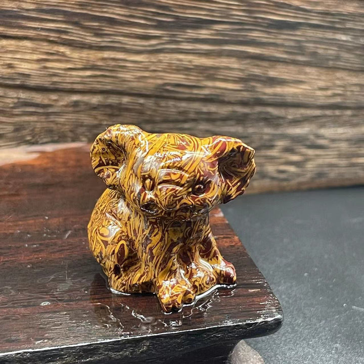 Olivenorma 1.2 Inches Carved Cute Koala Figurine Gemstone Decoration - image 4