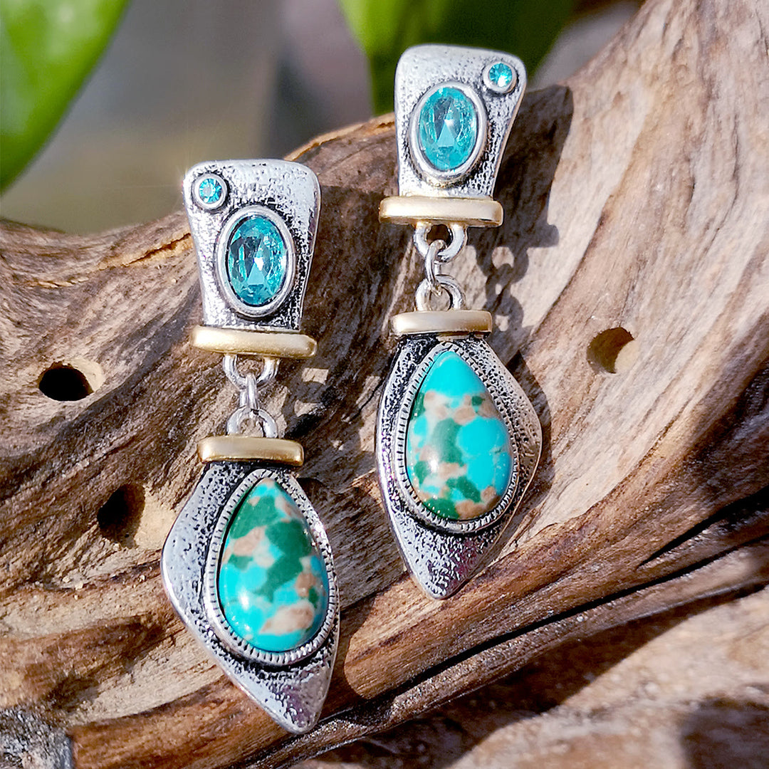 Olivenorma Emperor Stone Blue Topaz Earrings - image 6