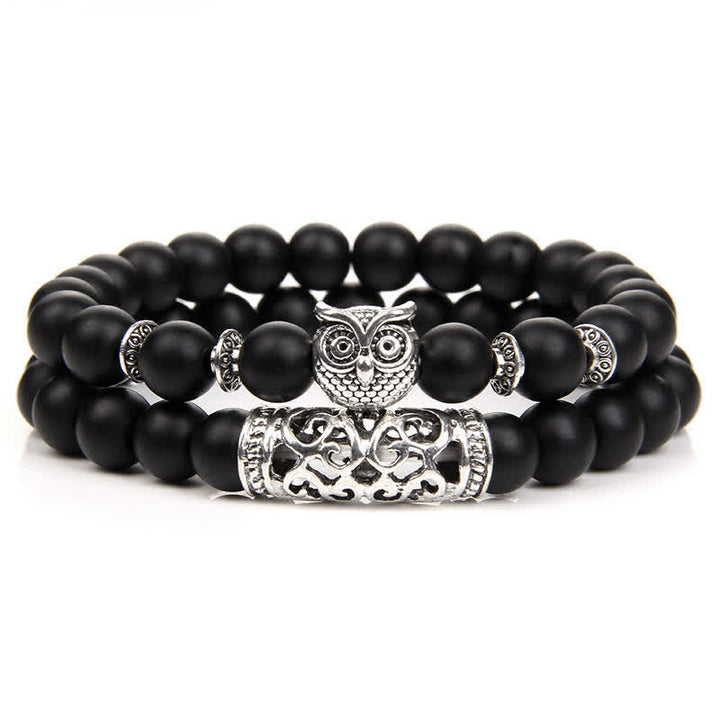 Olivenorma Owl Natural Crystal Beads Bracelet