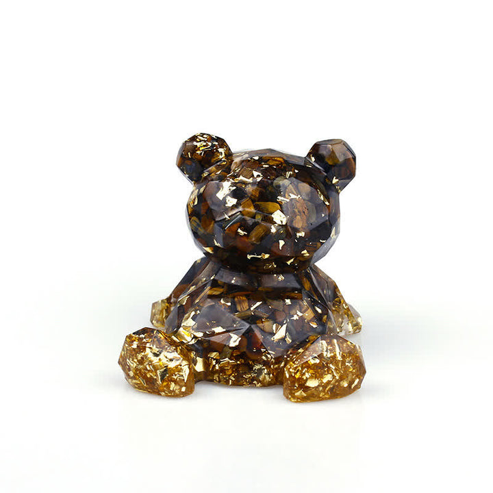 Olivenorma Crystal Mirror Bear Gemstone Decoration