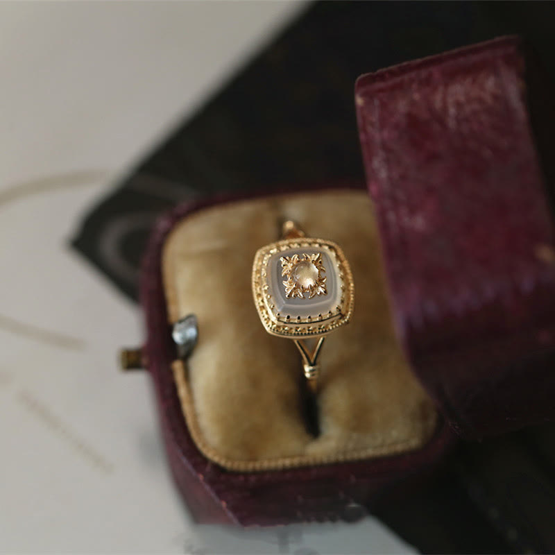 Olivenorma Square Clear Quartz Vintage Ring - image 9