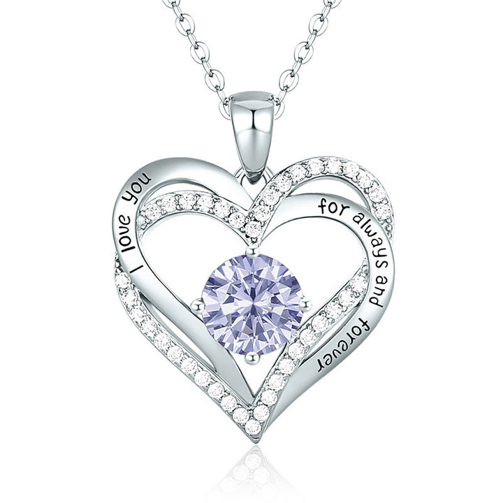 Olivenorma "I Love You Always and Forever" – Forever Love Birthstone Heart Necklace - image 13