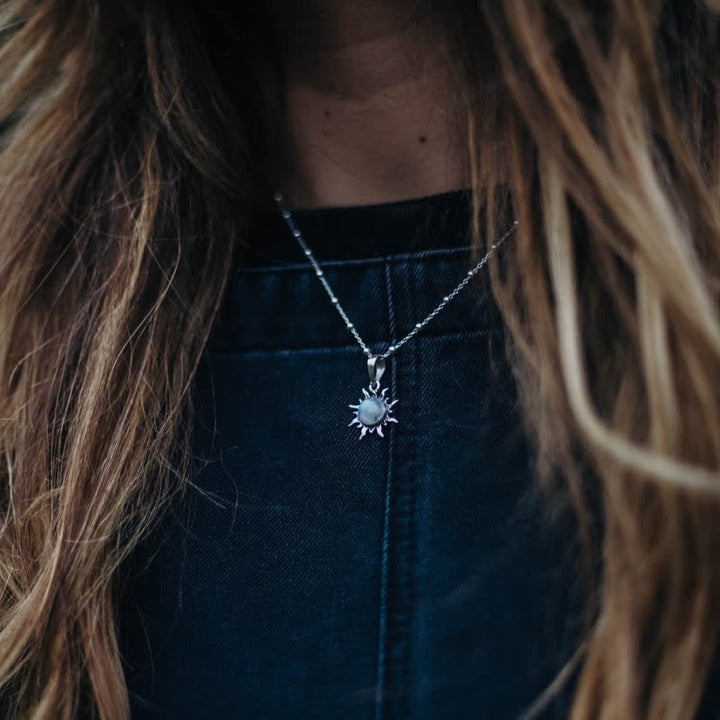 Olivenorma Bohemia Vintage Sun Opal Necklace