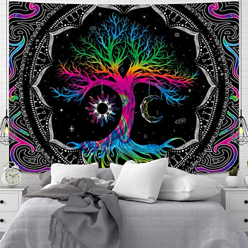 Olivenorma Tree Of Life Vintage Wall Hanging Tapestry