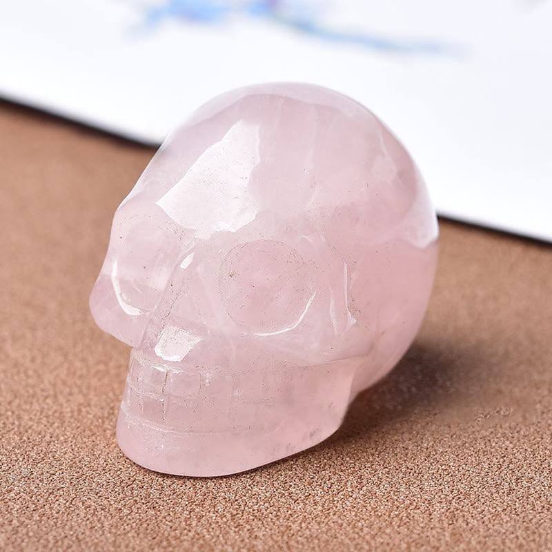 Olivenorma Crystal Engraved Skull Crafts Gemstone Decoration