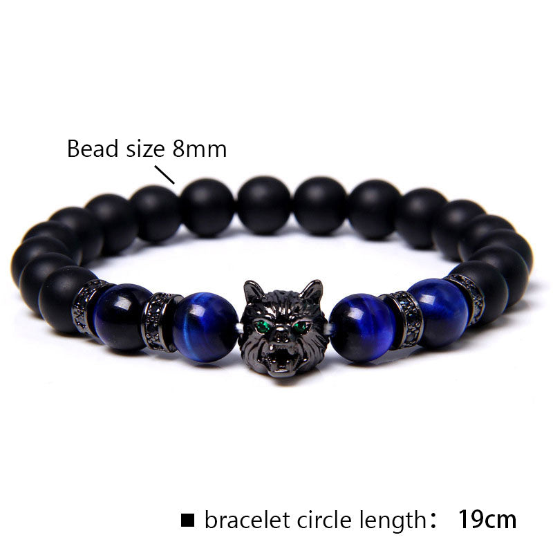 Olivenorma Lapis Lazuli Wolf Bracelet