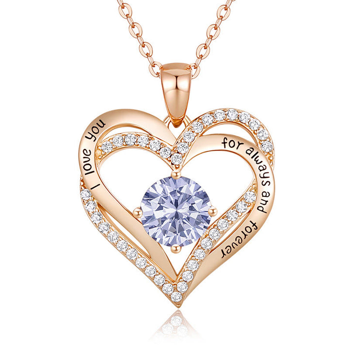 Olivenorma "I Love You Always and Forever" – Forever Love Birthstone Heart Necklace - image 34